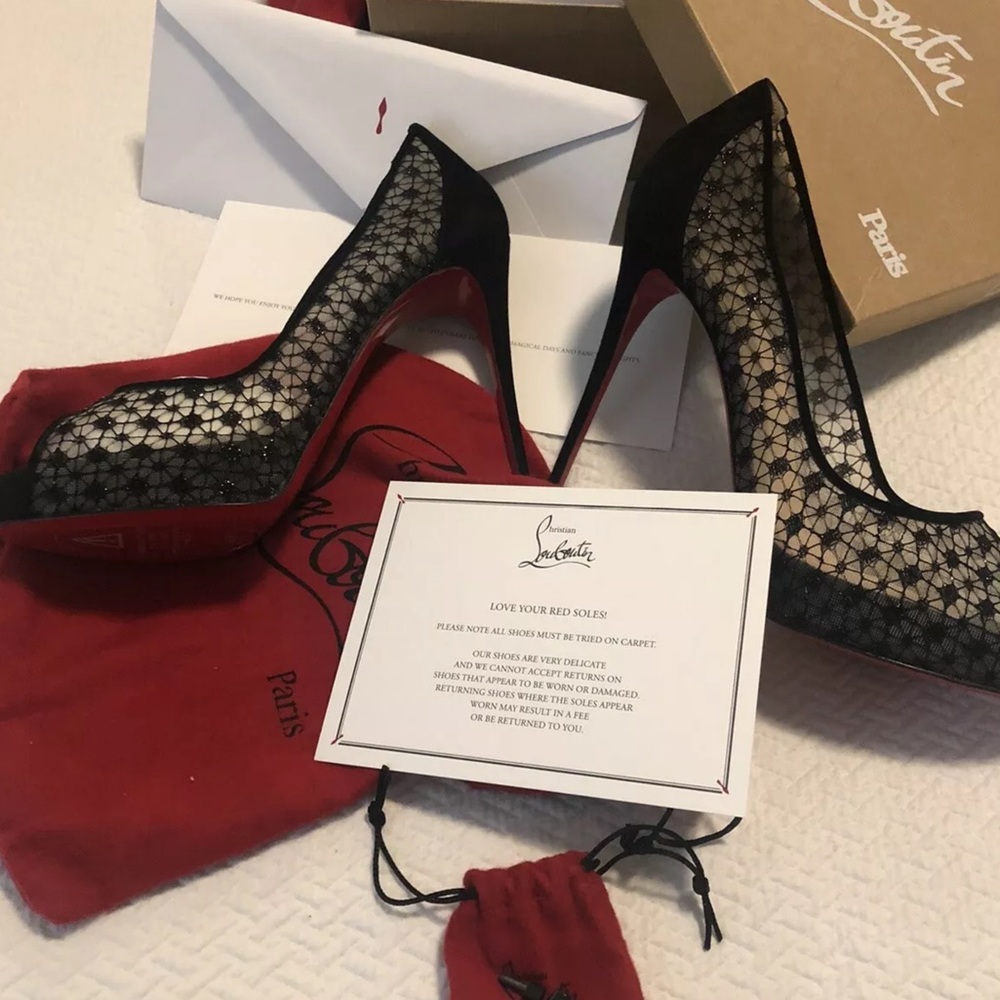 Christian Louboutin Black and Red Heels